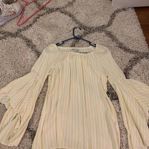 Off the shoulder top with flared sleeves